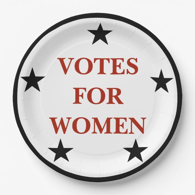 Women's Rights Vote suffragette commemorative Paper Plate (Front)