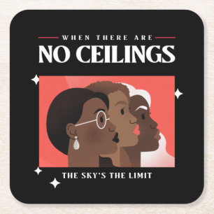 Women's Rights When there are no ceilings BLM Square Paper Coaster