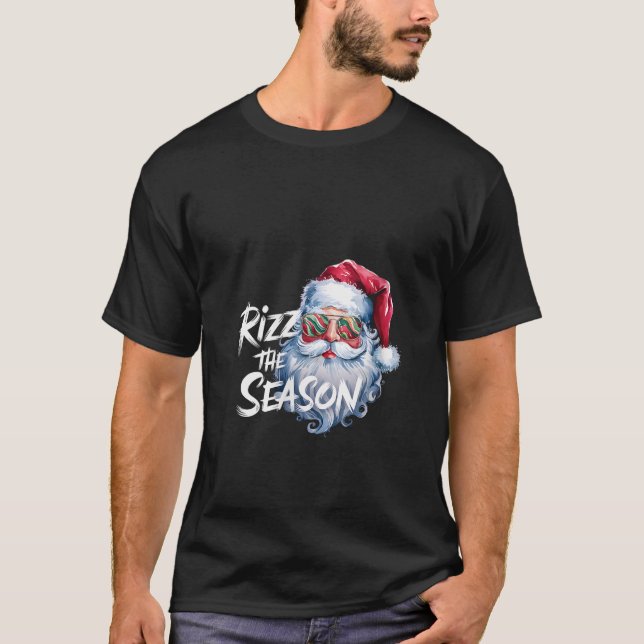 Womens Rizz the Season Santa Claus Funny Christmas T-Shirt (Front)