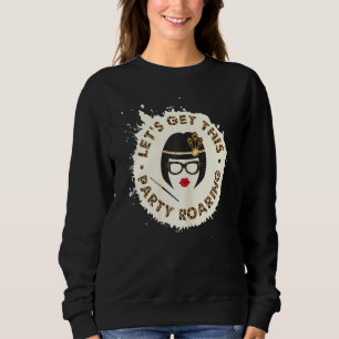 Womens Roaring 20s Hats Costume Mum 2020s Leopard Sweatshirt