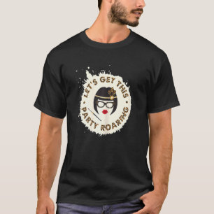 Womens Roaring 20s Hats Costume Mum 2020s Leopard  T-Shirt