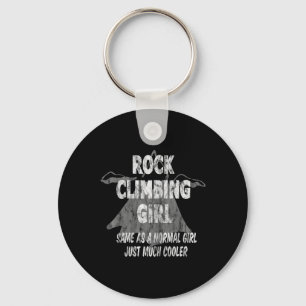 Womens Rock Climbing Girl Just A Normal Girl But M Key Ring