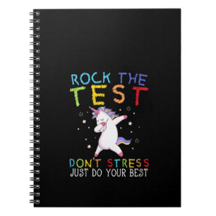 Womens Rock The Test Funny School Professor Teache Notebook