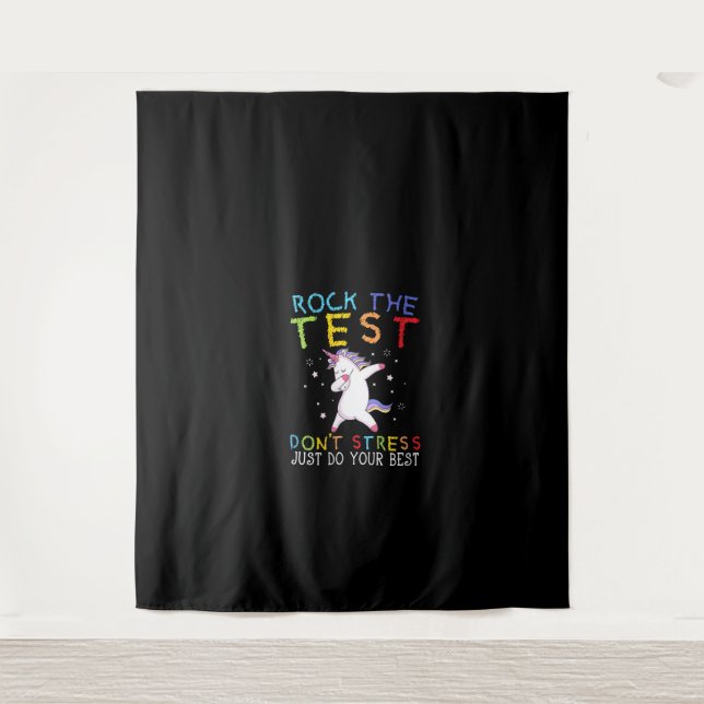 Womens Rock The Test Funny School Professor Teache Tapestry (Front)