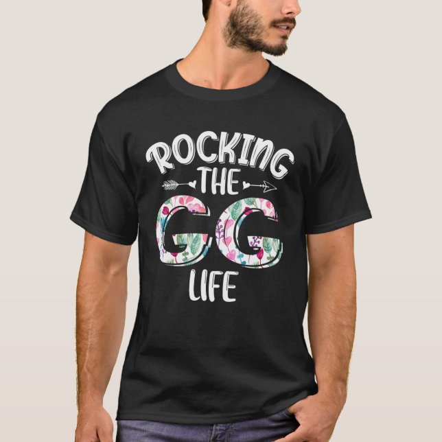 Womens Rocking The GG Life New Grandma Mother's Da T-Shirt (Front)