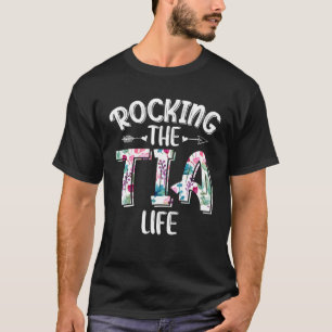 Womens Rocking The Tia Life New Grandma Mother's D T-Shirt