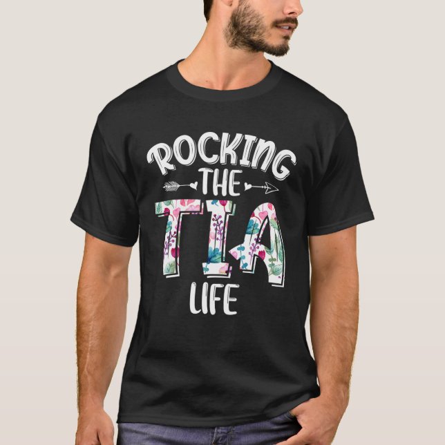 Womens Rocking The Tia Life New Grandma Mother's D T-Shirt (Front)