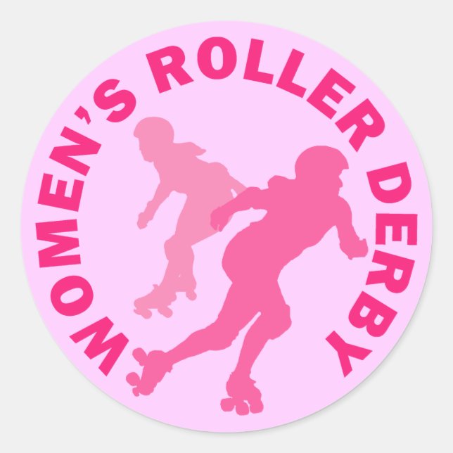 Women's Roller Derby Classic Round Sticker (Front)