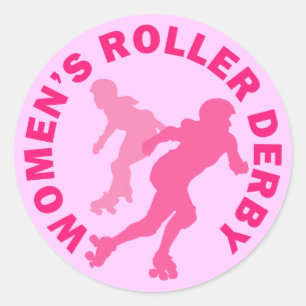 Women's Roller Derby Classic Round Sticker