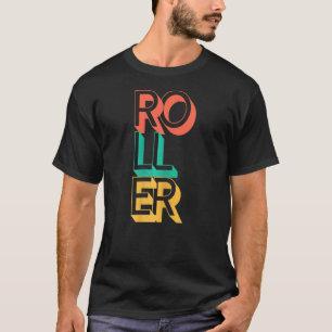 Womens Roller Girl Skater Skating Retro Vintage Sk T-Shirt