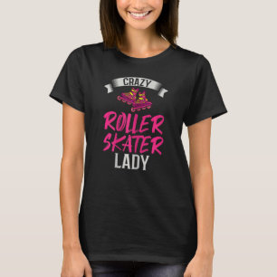 Womens Roller Skating Shoes Inline Skates Beginner T-Shirt