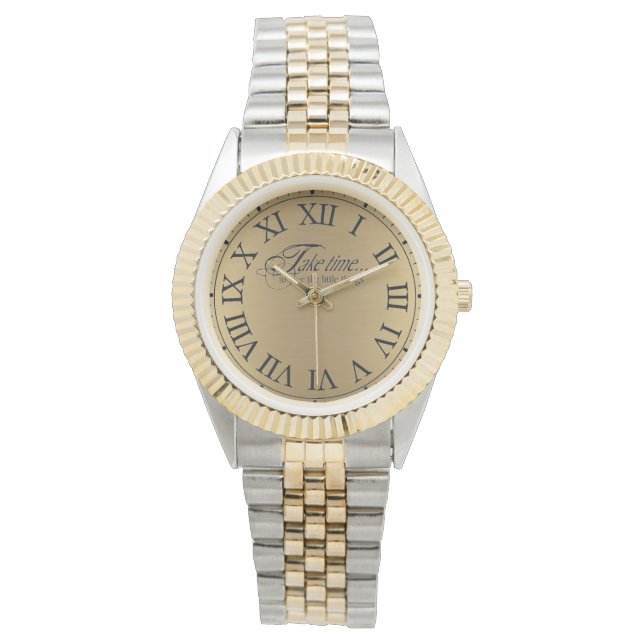 Womens Roman Numerals with Quote Watch (Front)