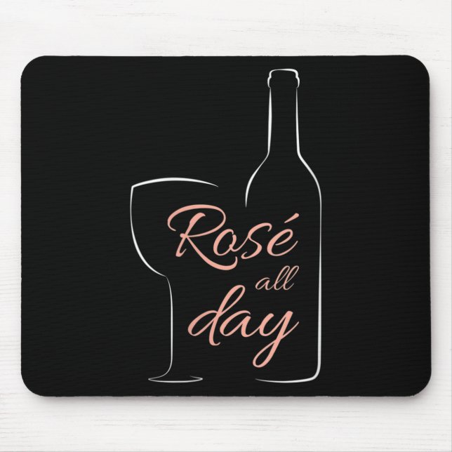 Womens Rose All Day Elegant Connoisseur Wine Lover Mouse Mat (Front)