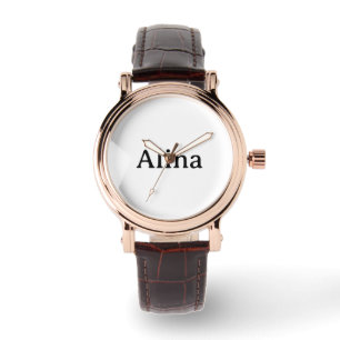 Women's Rose Gold Vintage Strap with Brown Leather Watch