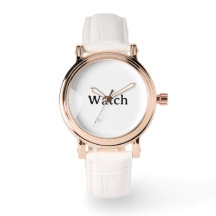 Women's Rose Gold Vintage Strap with White Leather
