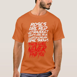Womens Roses are red ultraviolet lights are blue H T-Shirt