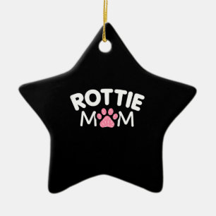 Womens Rottie Mum Apparel Rottweiler Owner Lover Ceramic Tree Decoration