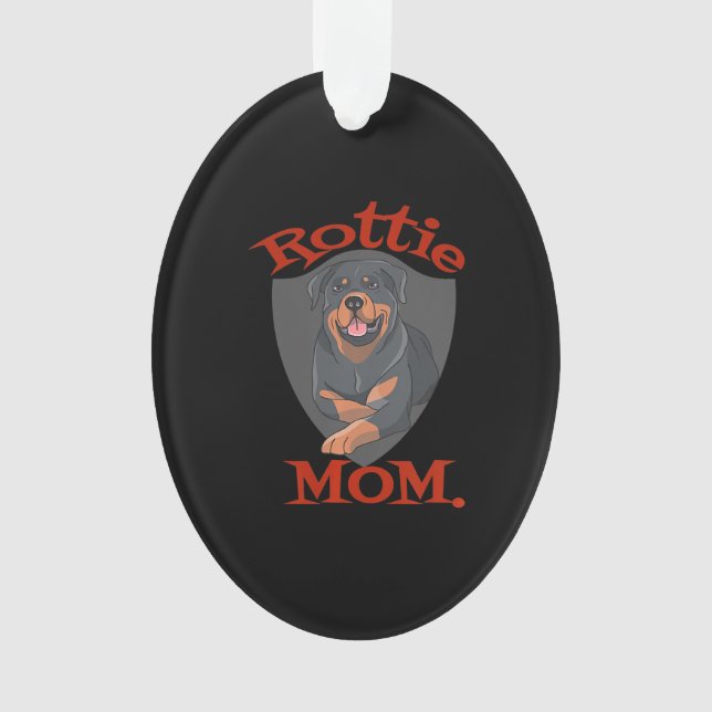 Womens Rottie Mum Premium Ornament (Front)