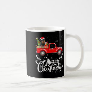 Womens Rottweiler Dog On Christmas Tree Red Truck  Coffee Mug