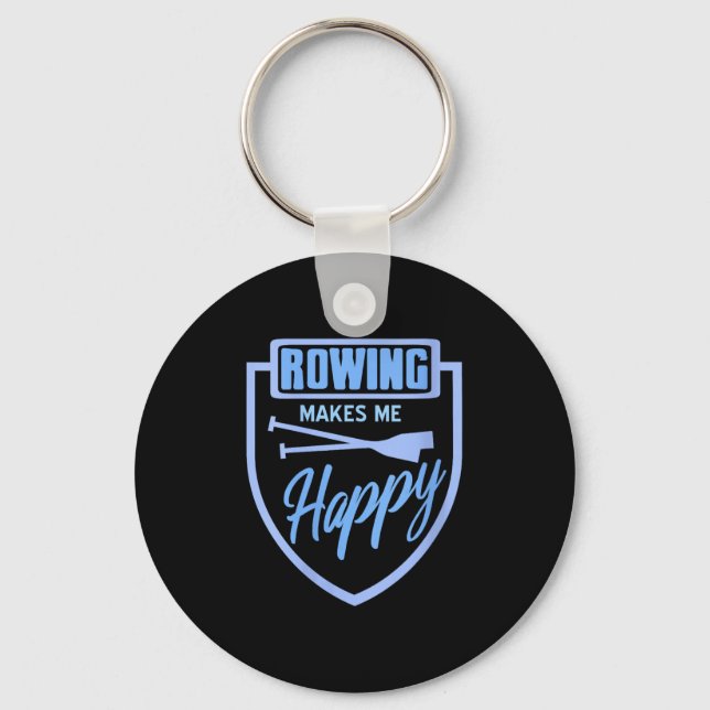 Womens Rowing Brings Me Joy Water Sports Crew Team Key Ring (Front)