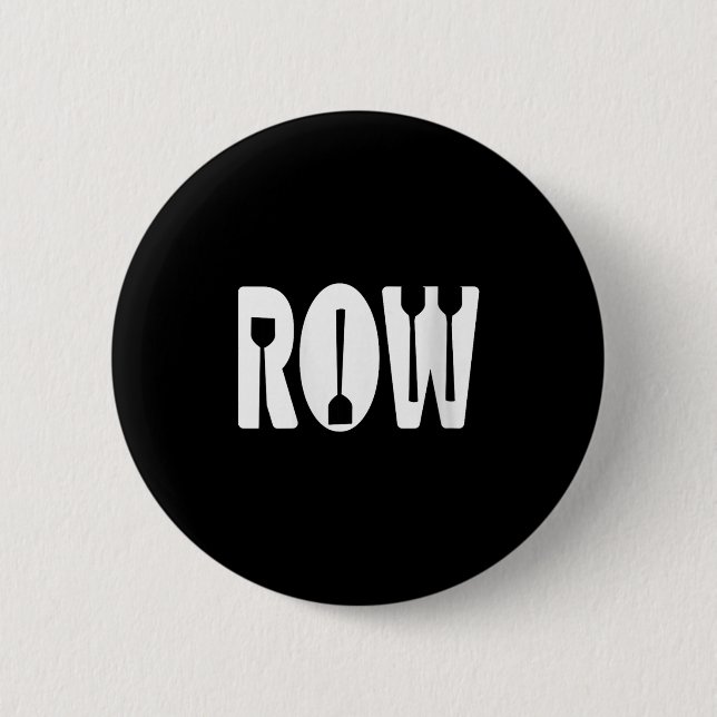 Womens Rowing Paddle Minimalist Crew Team Enthusia 6 Cm Round Badge (Front)