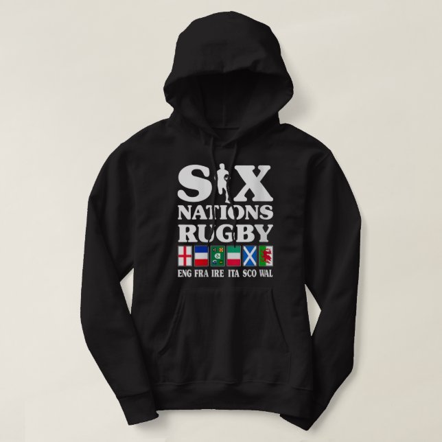 Womens Rugby 6 Nations England France Ireland Ital Hoodie (Design Front)