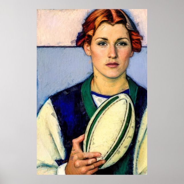Women's Rugby Painting Print (Front)
