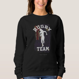 Womens Rugby Player Australia Flag Sports Rugby Sweatshirt