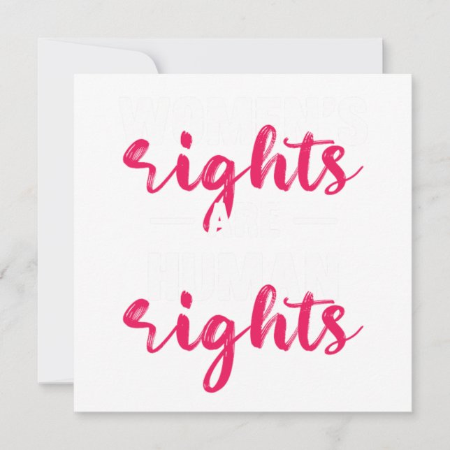 Womens Rughts Are Human Rights Feminist Feminism G Invitation (Front)
