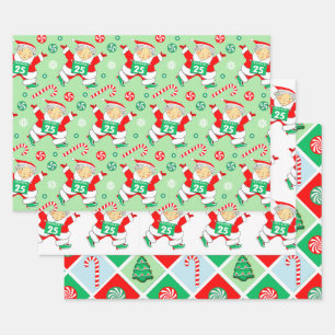 Women's Running Gift Wrapping Paper Sheet