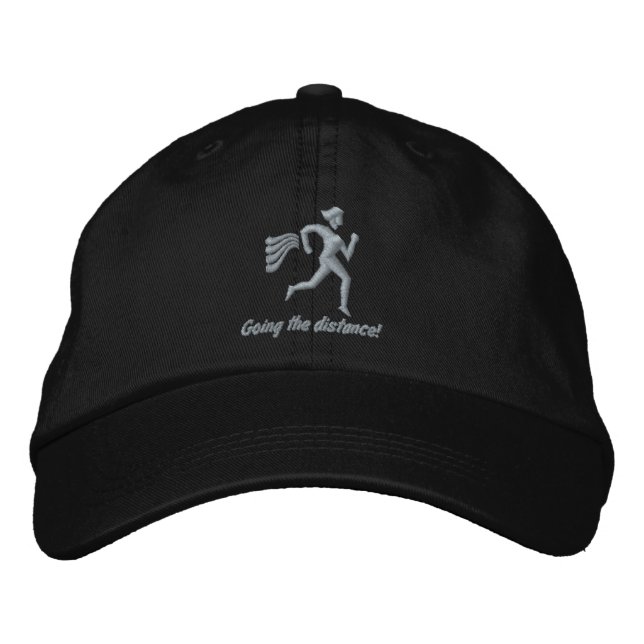 Womens Running "Going the distance!" Embroidered Hat (Front)