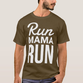 Womens Running Run Mama Run Mum Cute Running T-Shirt