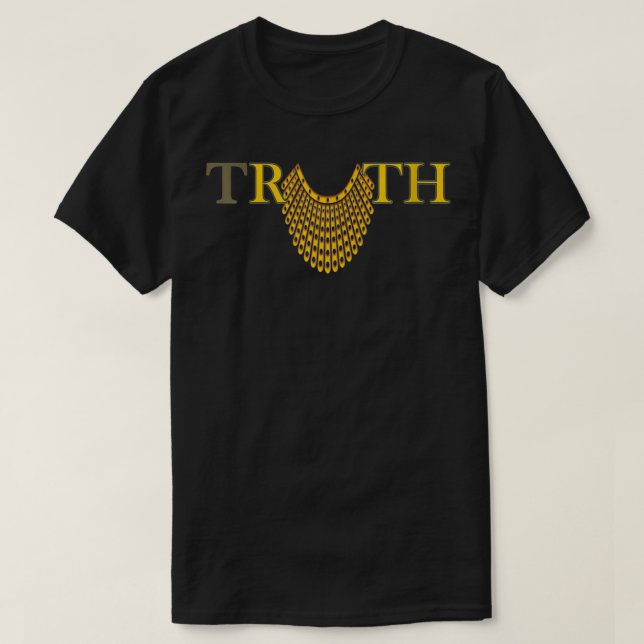 Womens Ruth Bader Ginsburg Truth Dissent Collar VN T-Shirt (Design Front)