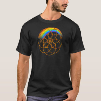 Womens Sacyellow Geometry Yellow Yoga T-Shirt