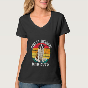Womens Saint Bernard Mum Funny Vintage St Bernard T-Shirt