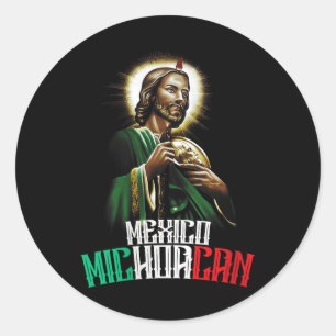 Womens Saint Jude Thaddeus Michoacán Mexico San Ju Classic Round Sticker