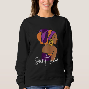 Womens Saint Lucia Caribbean Island Traditional Et Sweatshirt