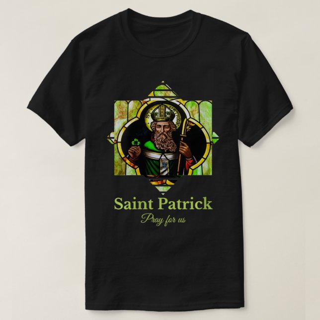 Womens Saint Patrick Pray For Us Ireland Men Women T-Shirt (Design Front)