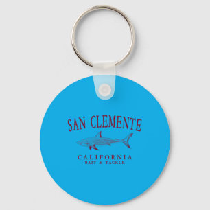 Womens San Clemente California Vintage Shark Key Ring
