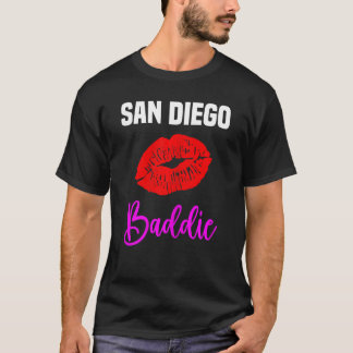 Womens San Diego   Lips City San Diego Baddie T-Shirt