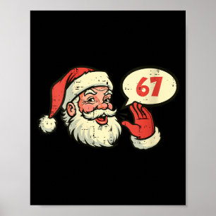 Womens Santa 67 Meme 6 7 Christmas Six Seven Men W Poster