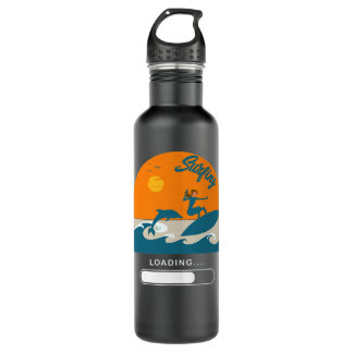 Womens Santa Cruz Vintage Retro Surfers Surfing Te 710 Ml Water Bottle