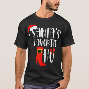 Womens Santa's Favourite Ho Inappropriate Christma T-Shirt