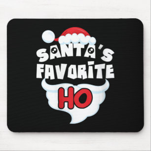 Womens Santa's Favourite Ho Ugly Christmas Sweater Mouse Mat