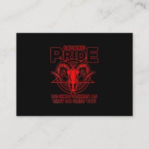 Womens Satanic Pride Satanism Pagan Goat Satan Business Card