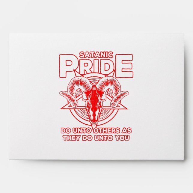 Womens Satanic Pride Satanism Pagan Goat Satan Envelope (Front)