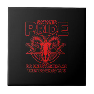 Womens Satanic Pride Satanism Pagan Goat Satan Tile
