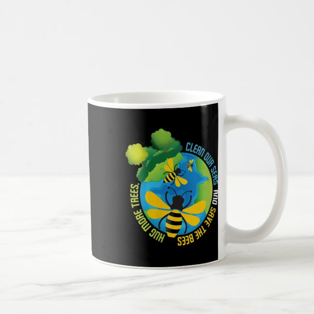Womens Save The Bees - Environmental Protection Coffee Mug (Right)