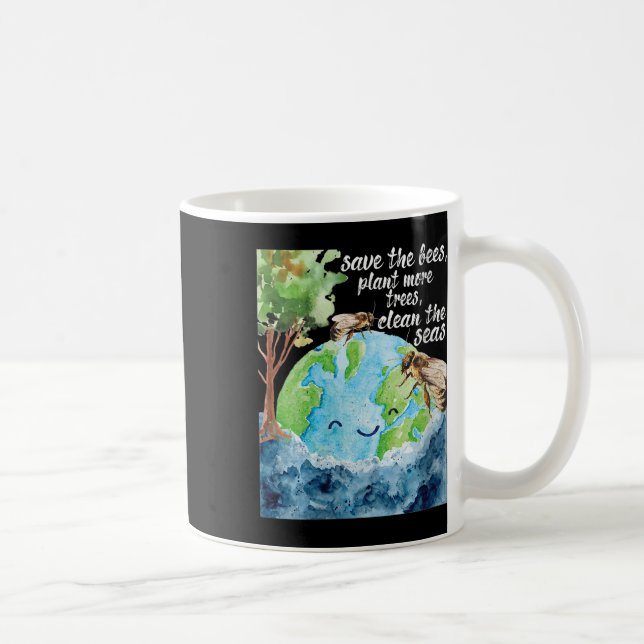 Womens Save The Bees - Environmental Protection Coffee Mug (Right)