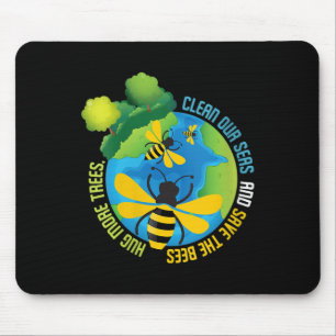 Womens Save The Bees - Environmental Protection Mouse Mat